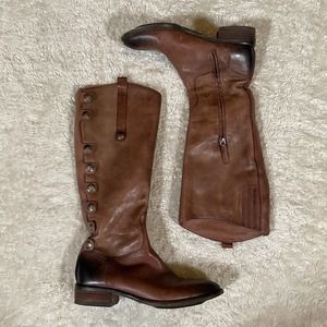 Sam Edelman Phallon Riding Boots with Buttons Brown Leather Ombre 6.5